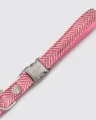 Smycz Pink Herringbone Luxury Tweed HHTL10025-XS/S – Pomarańczowa geometryczna 1,2 m – marki Hugo & Hudson 