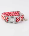 Obroża Pink Watermelon Fabric Tweed r. L – Różowa w arbuzy , Hugo & Hudson