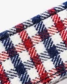 Obroża Checked Navy and Red Fabric Tweed r. L – czerwona - granatowa kratka , Hugo & Hudson 