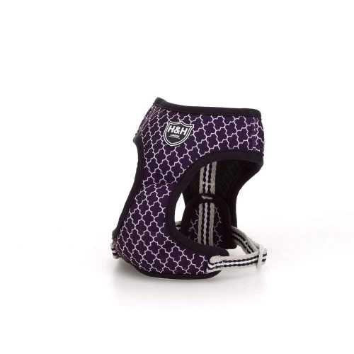 Szelki Printed Tweed HHZDH10010-XS – fioletowy geometryczny wzór - rozm. XS