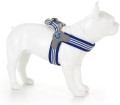 Szelki Easy Harness HHVMR10009-7 – ciemny morski w biało szare paski rozm. 7 – marki Hugo & Hudson 