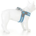 Szelki Easy Harness HHVMR10007-9 – niebieskie w szaro-białe paski rozm. 9 – marki Hugo & Hudson  