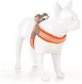 Szelki Easy Harness HHVMR10002-9 –  pomarańczowe w biało szare paski rozm. 9 – marki Hugo & Hudson    