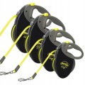 Smycz Flexi Giant – grafitowa 8 m, rozmiar XL- taśma  neon- marki Flexi